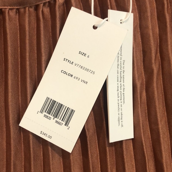 Rose Vince camel skirt pleated size 6 - Picture 2 of 3